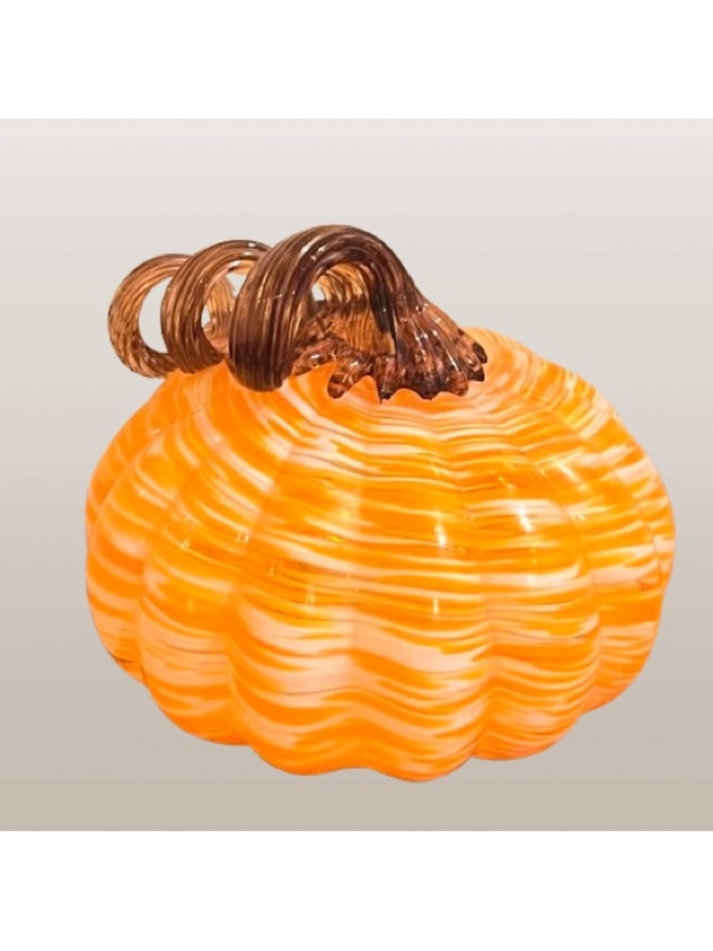 🆕-Glass Hand Blown Pumpkin